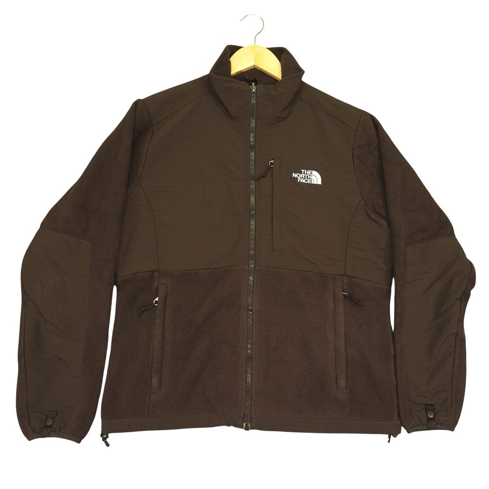 The North Face Denali Jacket Womens Medium Brown Polartec Fleece Full Zip Coat